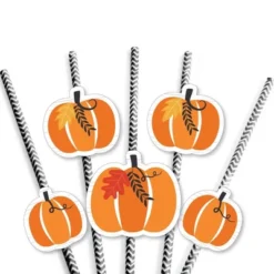 Big Dot Of Happiness Fall Pumpkin - Paper Straw Decor - Halloween Or Thanksgiving Party Striped Decorative Straws - Set Of 24 7 Big Dot Of Happiness Fall Pumpkin - Paper Straw Decor - Halloween Or Thanksgiving Party Striped Decorative Straws - Set Of 24 -Nursery Decor Store GUEST 4c91b730 a1d8 4736 816e f1bd068b9129