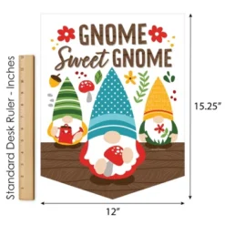 Big Dot Of Happiness Garden Gnomes - Outdoor Home Decorations - Double-Sided Forest Gnome Party Garden Flag - 12 X 15.25 Inches -Nursery Decor Store GUEST 4dd739e9 589f 4cf8 99d1 b267fe069040