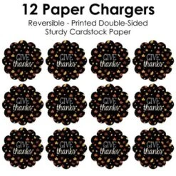 Big Dot Of Happiness Give Thanks - Thanksgiving Party Round Table Decorations - Paper Chargers - Place Setting For 12 -Nursery Decor Store GUEST 4e314520 4b0f 4a0a 9295 4bb2d9383fb6