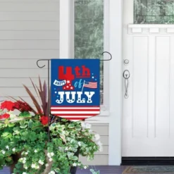 Big Dot Of Happiness Firecracker 4th Of July - Outdoor Home Decorations - Double-Sided Red, White And Royal Blue Party Garden Flag - 12 X 15.25 Inches -Nursery Decor Store GUEST 4e70cef1 229d 411d 9168 e712ba3ca1a9