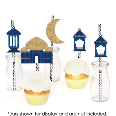 Big Dot Of Happiness Ramadan - Paper Straw Decor - Eid Mubarak Striped Decorative Straws - Set Of 24 3 Big Dot Of Happiness Ramadan - Paper Straw Decor - Eid Mubarak Striped Decorative Straws - Set Of 24 - Image 3