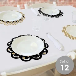 Big Dot Of Happiness 1st Birthday Little Mr. Onederful - Boy First Birthday Party Round Table Decorations - Paper Chargers - Place Setting For 12