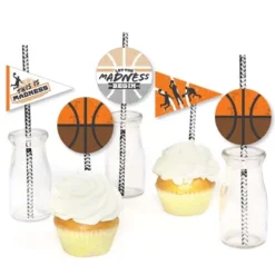 Big Dot Of Happiness Basketball - Let The Madness Begin - Paper Straw Decor - College Basketball Party Striped Decorative Straws - Set Of 24 -Nursery Decor Store GUEST 4f4cffd2 ce48 4e6e abf9 8f577e87a3a2