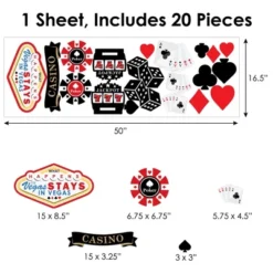 Big Dot Of Happiness Las Vegas - Peel And Stick Casino Party Vinyl Wall Art Stickers - Wall Decals - Set Of 20 -Nursery Decor Store GUEST 4f532f35 d738 4214 838d 310887a1e815