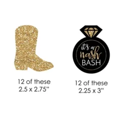 Big Dot Of Happiness Nash Bash - Paper Straw Decor - Nashville Bachelorette Party Striped Decorative Straws - Set Of 24