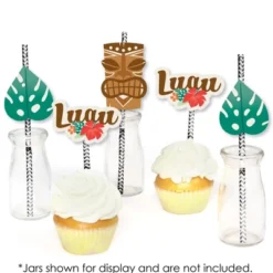 Big Dot Of Happiness Tropical Luau - Paper Straw Decor - Hawaiian Beach Party Striped Decorative Straws - Set Of 24 -Nursery Decor Store GUEST 521ab2e5 455d 4b54 9f05 64305c32d7b2