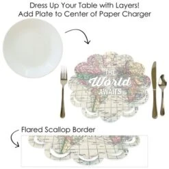 Big Dot Of Happiness World Awaits - Travel Themed Party Round Table Decorations - Paper Chargers - Place Setting For 12 -Nursery Decor Store GUEST 52a95c54 c0a1 4aeb 9a02 41c13151fa78