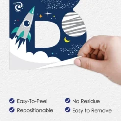 Big Dot Of Happiness Blast Off To Outer Space - Peel And Stick Rocket Ship Baby Shower Standard Banner Wall Decals - Baby -Nursery Decor Store GUEST 5360864e 1598 4135 b4d1 2dda403e0d2d