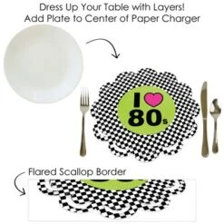 Big Dot Of Happiness 80’s Retro - Totally 1980s Party Round Table Decorations - Paper Chargers - Place Setting For 12 11 Big Dot Of Happiness 80’s Retro - Totally 1980s Party Round Table Decorations - Paper Chargers - Place Setting For 12 -Nursery Decor Store GUEST 54003ea8 f831 40f8 b5ff 2716ede21754