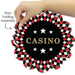 Big Dot Of Happiness Las Vegas - Casino Party Round Table Decorations - Paper Chargers - Place Setting For 12 -Nursery Decor Store GUEST 54aec5ec b91c 4619 9f6f fad67e266624