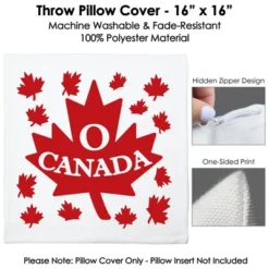 Big Dot Of Happiness Canada Day - Party Home Decorative Canvas Cushion Case - Throw Pillow Cover - 16 X 16 Inches -Nursery Decor Store GUEST 55dcf946 3ee1 48e0 b7b4 bbb80cf60dc7