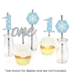Big Dot Of Happiness Onederland - Paper Straw Decor - Holiday Snowflake Winter Wonderland Birthday Party Striped Decorative Straws - Set Of 24 6 Big Dot Of Happiness Onederland - Paper Straw Decor - Holiday Snowflake Winter Wonderland Birthday Party Striped Decorative Straws - Set Of 24 -Nursery Decor Store GUEST 56098736 fd7a 40b5 a3d0 c6693eae4e85