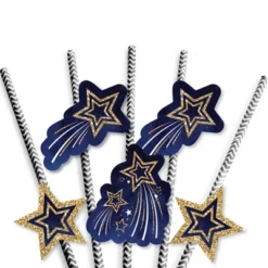 Big Dot Of Happiness Starry Skies - Paper Straw Decor - Gold Celestial Party Striped Decorative Straws - Set Of 24 -Nursery Decor Store GUEST 5667cd70 7e22 460e 9a89 57047d5f6dbb