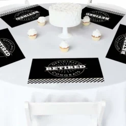 Big Dot Of Happiness Happy Retirement - Party Table Decorations - Retirement Party Placemats - Set Of 16