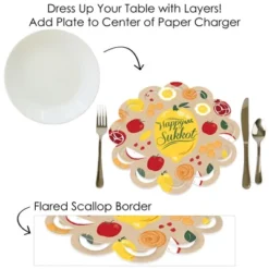 Big Dot Of Happiness Sukkot - Sukkah Jewish Holiday Round Table Decorations - Paper Chargers - Place Setting For 12 -Nursery Decor Store GUEST 583a09c1 42c0 40ac 9e37 9fb20e20c697