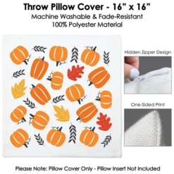 Big Dot Of Happiness Fall Pumpkin - Halloween Or Thanksgiving Party Home Decorative Canvas Cushion Case - Throw Pillow Cover - 16 X 16 Inches -Nursery Decor Store GUEST 5b9edb4b 8b7a 487b a2e9 d30c3076fac4