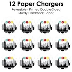Big Dot Of Happiness NYC Cityscape - New York City Party Round Table Decorations - Paper Chargers - Place Setting For 12 -Nursery Decor Store GUEST 5ba66548 075e 4148 8ef0 80516018fc42