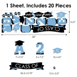 Big Dot Of Happiness Light Blue Class Of 2023 Graduation Party Wall Decals Set Of 20 -Nursery Decor Store GUEST 5c1502fd 4538 4460 9f3f 238edde10d14