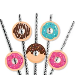 Big Dot Of Happiness Donut Worry, Let's Party - Paper Straw Decor - Doughnut Party Striped Decorative Straws - Set Of 24 7 Big Dot Of Happiness Donut Worry, Let's Party - Paper Straw Decor - Doughnut Party Striped Decorative Straws - Set Of 24 -Nursery Decor Store GUEST 5c5ea5b1 db7e 4610 8320 d800d1830612