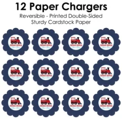 Big Dot Of Happiness Railroad Party Crossing - Steam Train Birthday Party Or Baby Shower Round Table Decorations - Paper Chargers Place Setting For 12 -Nursery Decor Store GUEST 5d2f740d 6717 461e afb3 79082fa39e2b