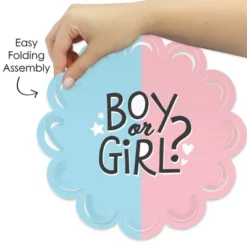 Big Dot Of Happiness Baby Gender Reveal - Team Boy Or Girl Party Round Table Decorations - Paper Chargers - Place Setting For 12 -Nursery Decor Store GUEST 5d48104b dbc0 46d9 bd57 ff3a775348a5