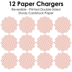 Big Dot Of Happiness Pink Checkered Party - Round Table Decorations - Paper Chargers - Place Setting For 12 -Nursery Decor Store GUEST 5d4978df 5ffc 42ff 848a 2b9550590250