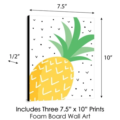 Big Dot Of Happiness Tropical Pineapple - Nursery Wall Art, Kids Room Decor And Summer Home Decorations Ideas - 7.5 X 10 Inches - Set Of 3 Prints 3 Big Dot Of Happiness Tropical Pineapple - Nursery Wall Art, Kids Room Decor And Summer Home Decorations Ideas - 7.5 X 10 Inches - Set Of 3 Prints - Image 3