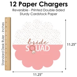 Big Dot Of Happiness Bride Squad - Rose Gold Bridal Shower Or Bachelorette Party Round Table Decorations - Paper Chargers - Place Setting For 12 -Nursery Decor Store GUEST 5f6eff1e 4dd8 4eb1 b472 53968aad90ac