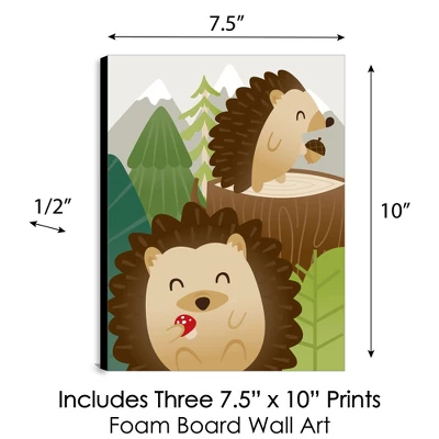 Big Dot Of Happiness Forest Hedgehogs - Woodland Nursery Wall Art And Kids Room Decor - 7.5 X 10 Inches - Set Of 3 Prints 3 Big Dot Of Happiness Forest Hedgehogs - Woodland Nursery Wall Art And Kids Room Decor - 7.5 X 10 Inches - Set Of 3 Prints - Image 3