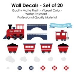 Big Dot Of Happiness Railroad Party Crossing - Peel And Stick Train Nursery And Kids Room Vinyl Wall Art Stickers - Wall Decals - Set Of 20 -Nursery Decor Store GUEST 60dcc675 c14e 4f93 abab a5b6905dbd1e