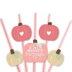 Big Dot Of Happiness Girl Little Pumpkin - Paper Straw Decor - Fall Birthday Party Or Baby Shower Striped Decorative Straws - Set Of 24 7 Big Dot Of Happiness Girl Little Pumpkin - Paper Straw Decor - Fall Birthday Party Or Baby Shower Striped Decorative Straws - Set Of 24 -Nursery Decor Store GUEST 60dec871 7cc2 461d 9da7 a0d08d4802bf