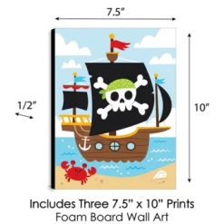 Big Dot Of Happiness Pirate Ship Adventures - Nautical Skull And Treasure Chest Nursery Wall Art And Kids Room Decor - 7.5 X 10 Inches Set Of 3 Prints -Nursery Decor Store GUEST 6181d524 07ec 4756 97c6 dd46338023bb