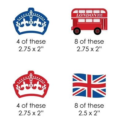 Big Dot Of Happiness Cheerio, London - Paper Straw Decor - British UK Party Striped Decorative Straws - Set Of 24 1 Big Dot Of Happiness Cheerio, London - Paper Straw Decor - British UK Party Striped Decorative Straws - Set Of 24