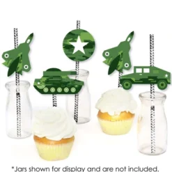 Big Dot Of Happiness Camo Hero - Paper Straw Decor - Army Military Camouflage Party Striped Decorative Straws - Set Of 24 6 Big Dot Of Happiness Camo Hero - Paper Straw Decor - Army Military Camouflage Party Striped Decorative Straws - Set Of 24 -Nursery Decor Store GUEST 63b2cc95 6adf 47a4 8603 f7d7f36959b9