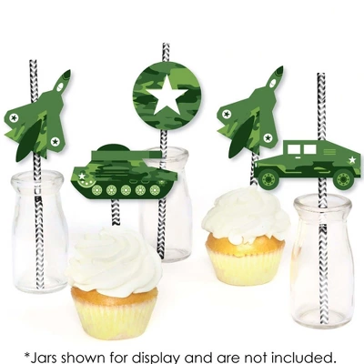 Big Dot Of Happiness Camo Hero - Paper Straw Decor - Army Military Camouflage Party Striped Decorative Straws - Set Of 24 3 Big Dot Of Happiness Camo Hero - Paper Straw Decor - Army Military Camouflage Party Striped Decorative Straws - Set Of 24 - Image 3