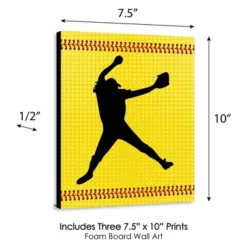 Big Dot Of Happiness Grand Slam - Fastpitch Softball - Sports Nursery Wall Art, Kids Room Decor & Game Room Decor - 7.5 X 10 Inches - Set Of 3 Prints -Nursery Decor Store GUEST 64a3257b ef59 4b9e b660 6c626e868144