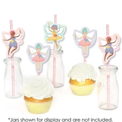 Big Dot Of Happiness Let's Be Fairies - Paper Straw Decor - Fairy Garden Birthday Party Striped Decorative Straws - Set Of 24 -Nursery Decor Store GUEST 64b6e0a0 ea5d 492c 900d 02f57fa2f1d8