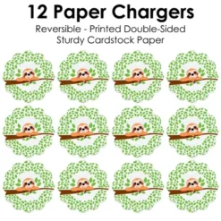 Big Dot Of Happiness Let’s Hang - Sloth - Baby Shower Or Birthday Party Round Table Decorations - Paper Chargers - Place Setting For 12 -Nursery Decor Store GUEST 665a65a3 2c74 467a b68d 4d535ec43775