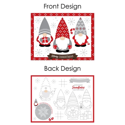 Big Dot Of Happiness Christmas Gnomes - Paper Holiday Party Coloring Sheets - Activity Placemats - Set Of 16 4 Big Dot Of Happiness Christmas Gnomes - Paper Holiday Party Coloring Sheets - Activity Placemats - Set Of 16 - Image 4