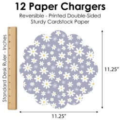 Big Dot Of Happiness Purple Daisy Flowers - Floral Party Round Table Decorations - Paper Chargers - Place Setting For 12 -Nursery Decor Store GUEST 68d6a083 eae6 4c1b a358 c93b5b153087