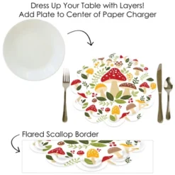 Big Dot Of Happiness Wild Mushrooms - Red Toadstool Party Round Table Decorations - Paper Chargers - Place Setting For 12 -Nursery Decor Store GUEST 6969afc7 5937 4007 ace5 c6857991ffa3