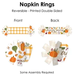 Big Dot Of Happiness Fall Friends Thanksgiving - Friendsgiving Party Paper Napkin Holder - Napkin Rings - Set Of 24 -Nursery Decor Store GUEST 696a7200 1acb 4190 9b9d e60946422184