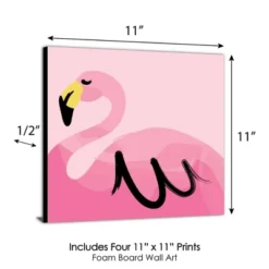 Big Dot Of Happiness Pink Flamingo - Tropical Summer Kids Room, Nursery Decor And Home Decor - 11 X 11 Inches Kids Wall Art - Set Of 4 Prints -Nursery Decor Store GUEST 6bfb993f 8c8f 4d65 990e 05be7153d900