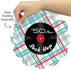 Big Dot Of Happiness 50’s Sock Hop - 1950s Rock N Roll Party Round Table Decorations - Paper Chargers - Place Setting For 12 -Nursery Decor Store GUEST 6dee6554 db40 42bd bc85 1a4911b39b19