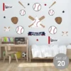 Big Dot Of Happiness Batter Up - Baseball - Peel And Stick Sports Decor Vinyl Wall Art Stickers - Wall Decals - Set Of 20