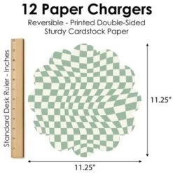 Big Dot Of Happiness Sage Green Checkered Party - Round Table Decorations - Paper Chargers - Place Setting For 12 -Nursery Decor Store GUEST 70f5245c 9cb5 41e6 84a5 ec278cf55f4a