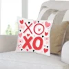 Big Dot Of Happiness Happy Valentine's Day - Valentine Hearts Party Home Decorative Canvas Cushion Case - Throw Pillow Cover - 16 X 16 Inches