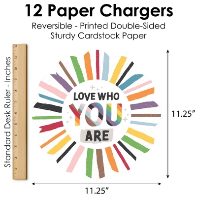 Big Dot Of Happiness So Many Ways To Be Human - Pride Party Round Table Decorations - Paper Chargers - Place Setting For 12 5 Big Dot Of Happiness So Many Ways To Be Human - Pride Party Round Table Decorations - Paper Chargers - Place Setting For 12 - Image 5