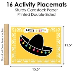 Big Dot Of Happiness Let's Fiesta - Paper Fiesta Birthday Party Coloring Sheets - Activity Placemats - Set Of 16 -Nursery Decor Store GUEST 736649b1 bc75 4f3a b4ce 43d0f5cbc69c