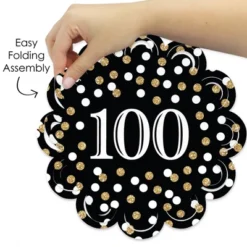 Big Dot Of Happiness Adult 100th Birthday - Gold - Birthday Party Round Table Decorations - Paper Chargers - Place Setting For 12 8 Big Dot Of Happiness Adult 100th Birthday - Gold - Birthday Party Round Table Decorations - Paper Chargers - Place Setting For 12 -Nursery Decor Store GUEST 7637fe95 a3d1 43e5 99cb 61f02e9b4dda